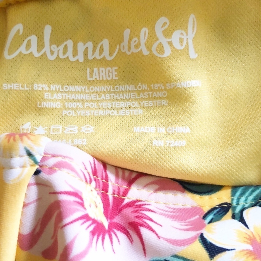 Cabana del Sol Women’s‎ Yellow Floral Bikini - Picture 8 of 10